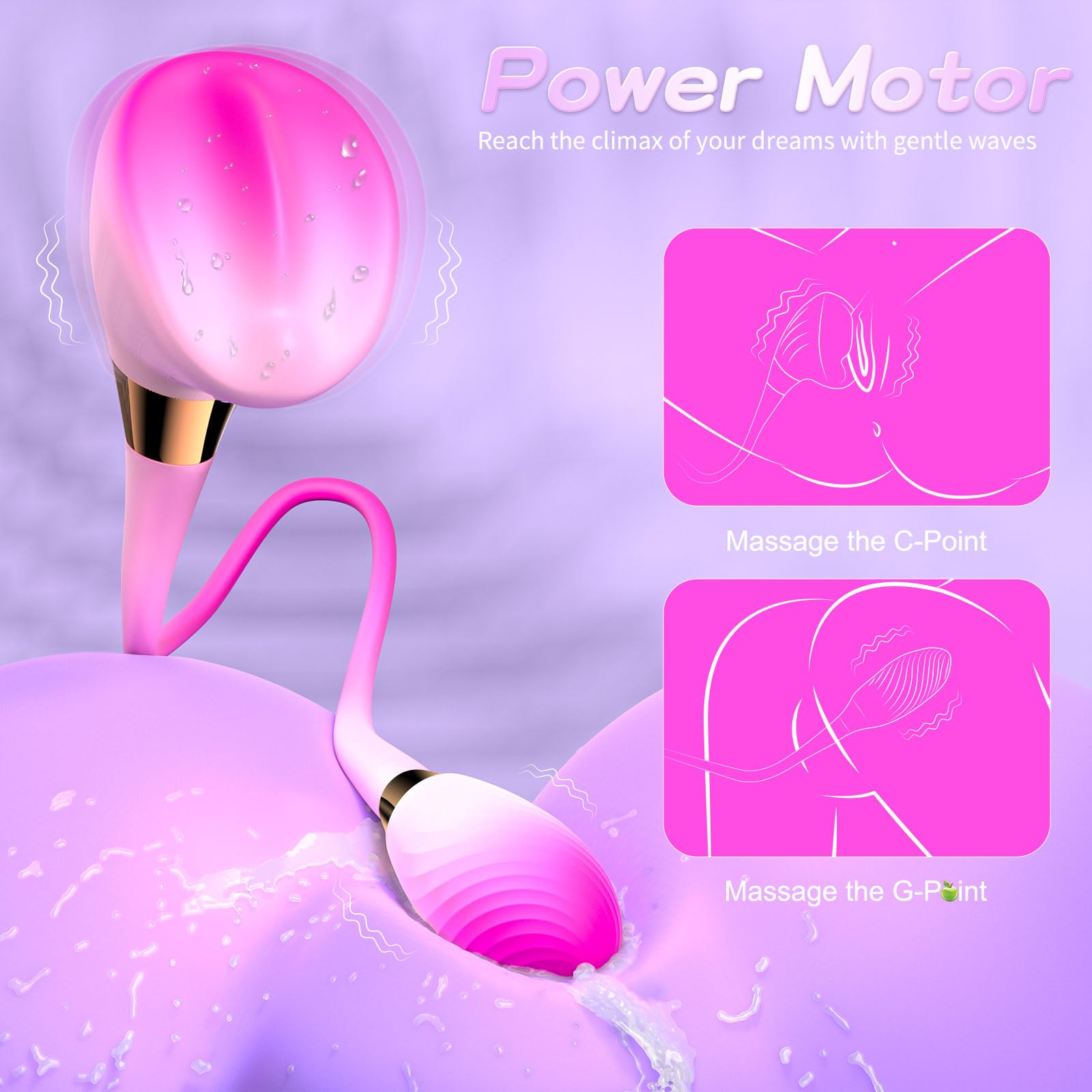 Premium Bullet Vibrator for Women - 10 Powerful Vibration Modes & Dual Motor Clitoral/G-Spot Stimulator - Rechargeable Waterproof Egg Vibrator for Couples Play, Solo Pleasure & Sensual Massage
