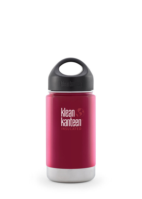 Klean Kanteen 12oz (355mL) Vacuum Insulated Wide Mouth Stainless Steel Water Bottle - Perfect for Hiking, Camping & Outdoor Activities