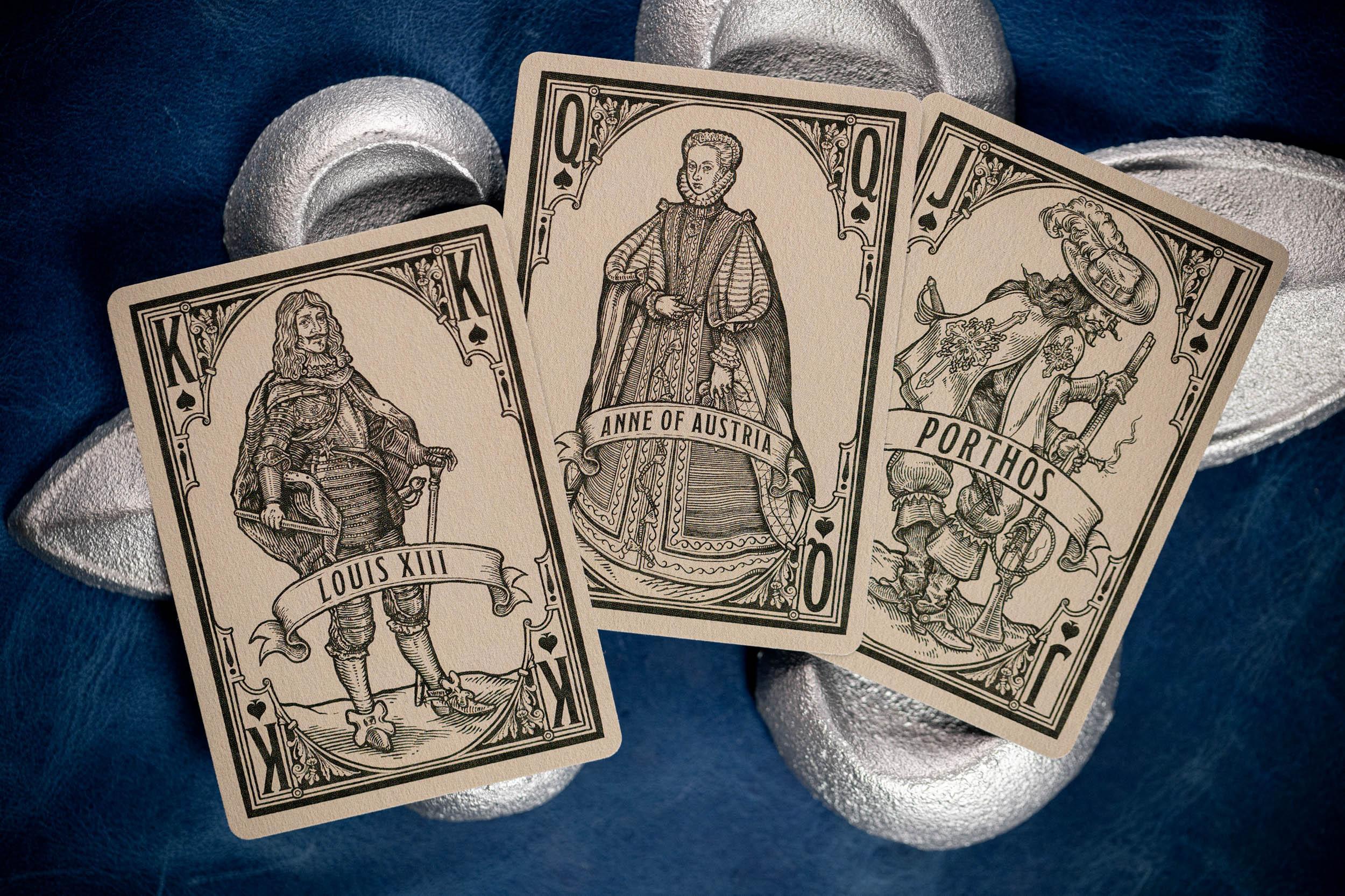 3 Musketeer Playing Cards - Premium Quality Deck for Poker, Magic Tricks & Card Games - Perfect for Parties, Family Gatherings & Casino Nights