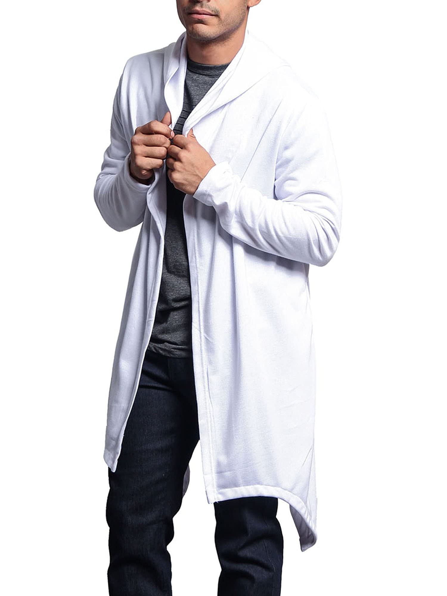 Men's Long Length Cloak Cardigan Hoodie - Stylish & Comfortable Outerwear for Casual Wear, Cosplay & Winter Fashion