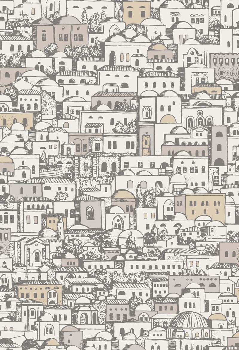 Cole & Son Mediterranea Neutral Wallpaper - Premium Peel & Stick Wallpaper for Living Room, Bedroom, and Office Decor