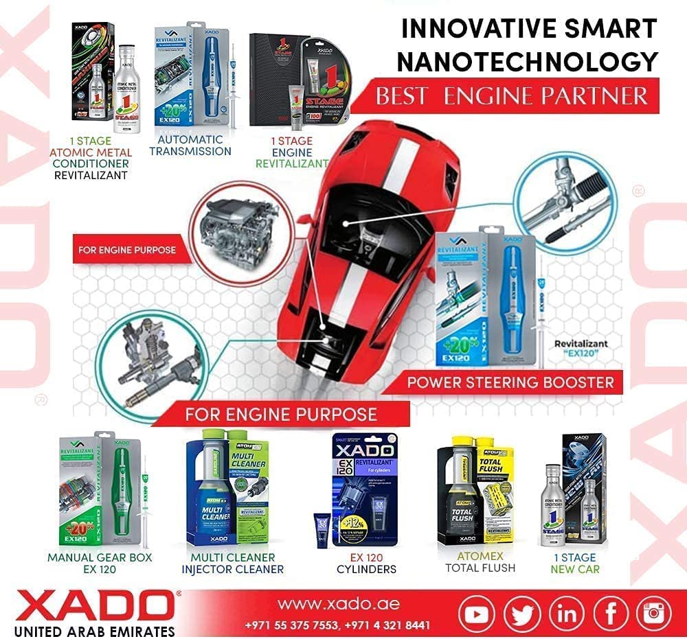 XADO High-Performance Fuel Injector & Carburetor Cleaner - Restores Engine Power, Improves MPG - Ideal for Cars, Trucks & Motorcycles