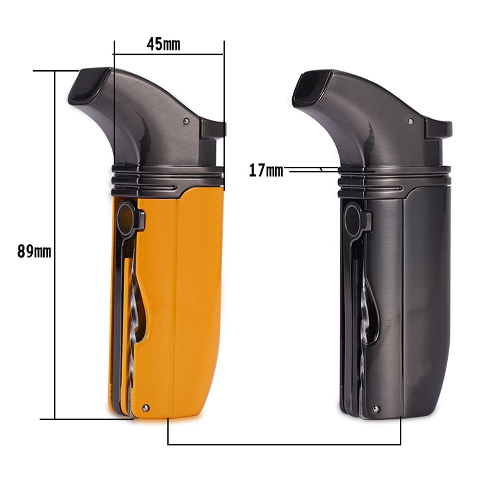 Premium Stainless Steel Windproof Jet Torch Lighter & Cigar Cutter Set - Luxury Men's Gift for Cigar Enthusiasts - Perfect for Outdoor Smoking, Camping, and Special Occasions