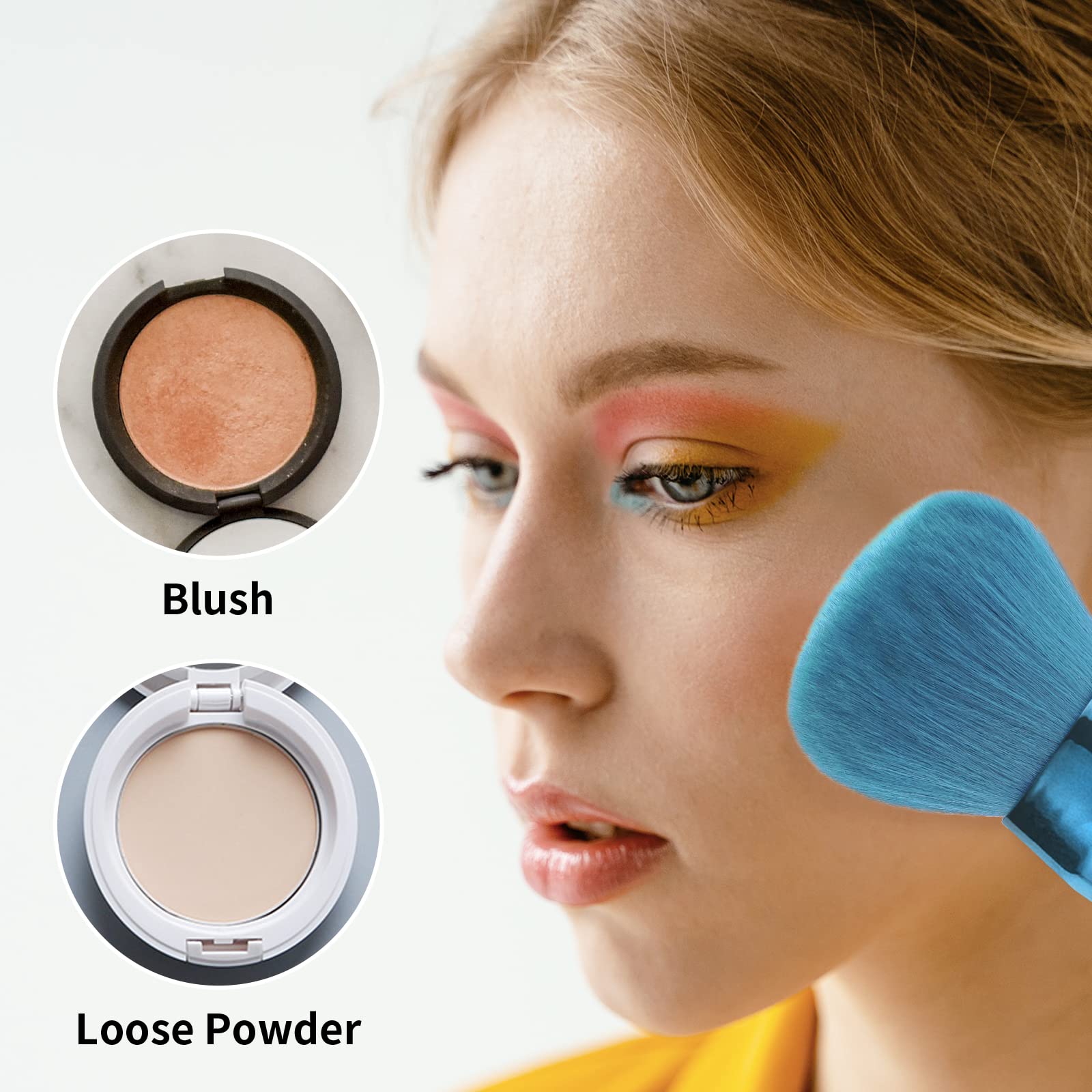 Vaincre Nail Art Dust Powder Remover Brush - Soft Professional Nail Dust Cleaner Brush for Acrylic Nails, Gel Polish & Makeup Application (Blue) | Perfect for Salon, Home Manicure & Nail Art Design