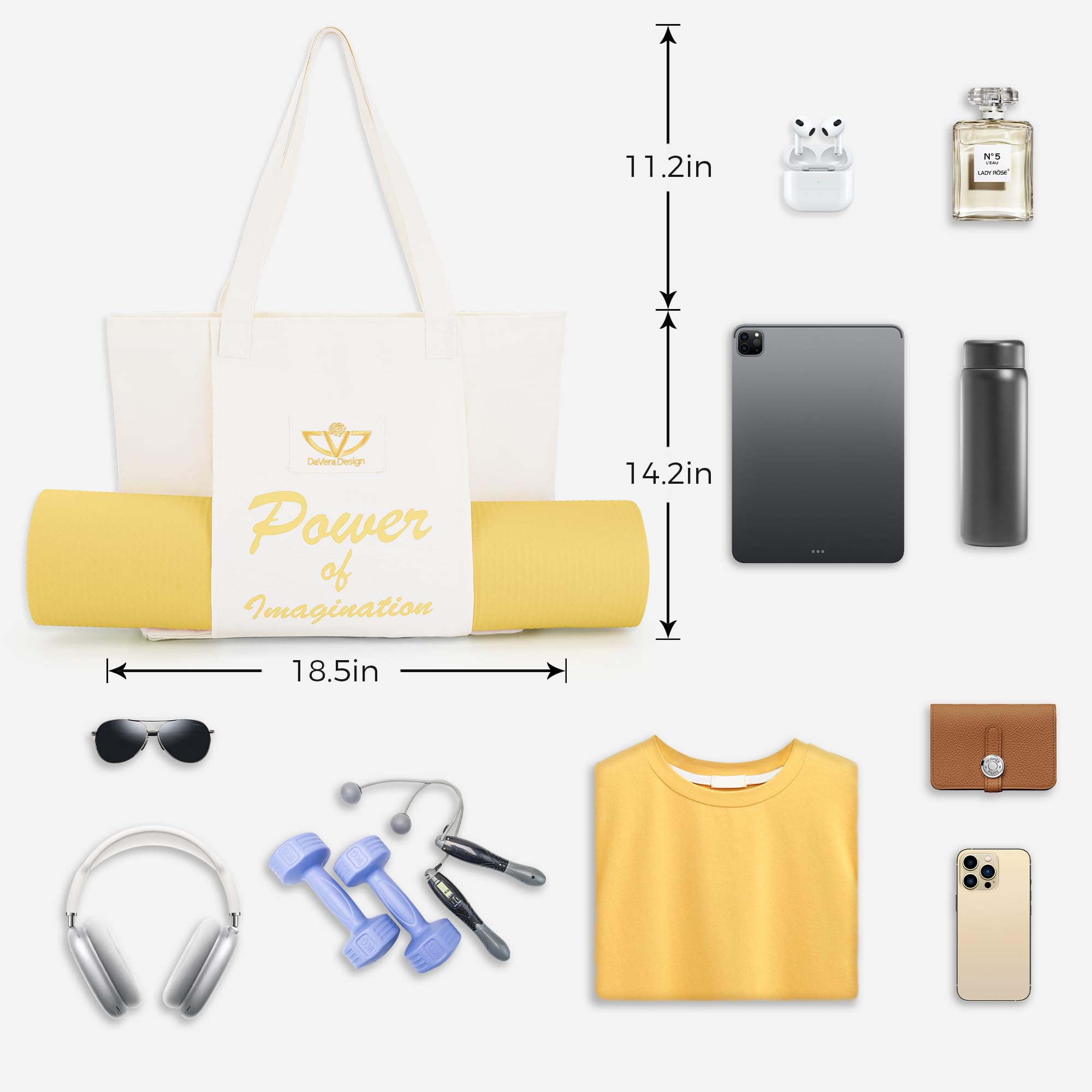 Yoga Mat Bag for Women - Tote Carrier for Gym, Travel & Workout