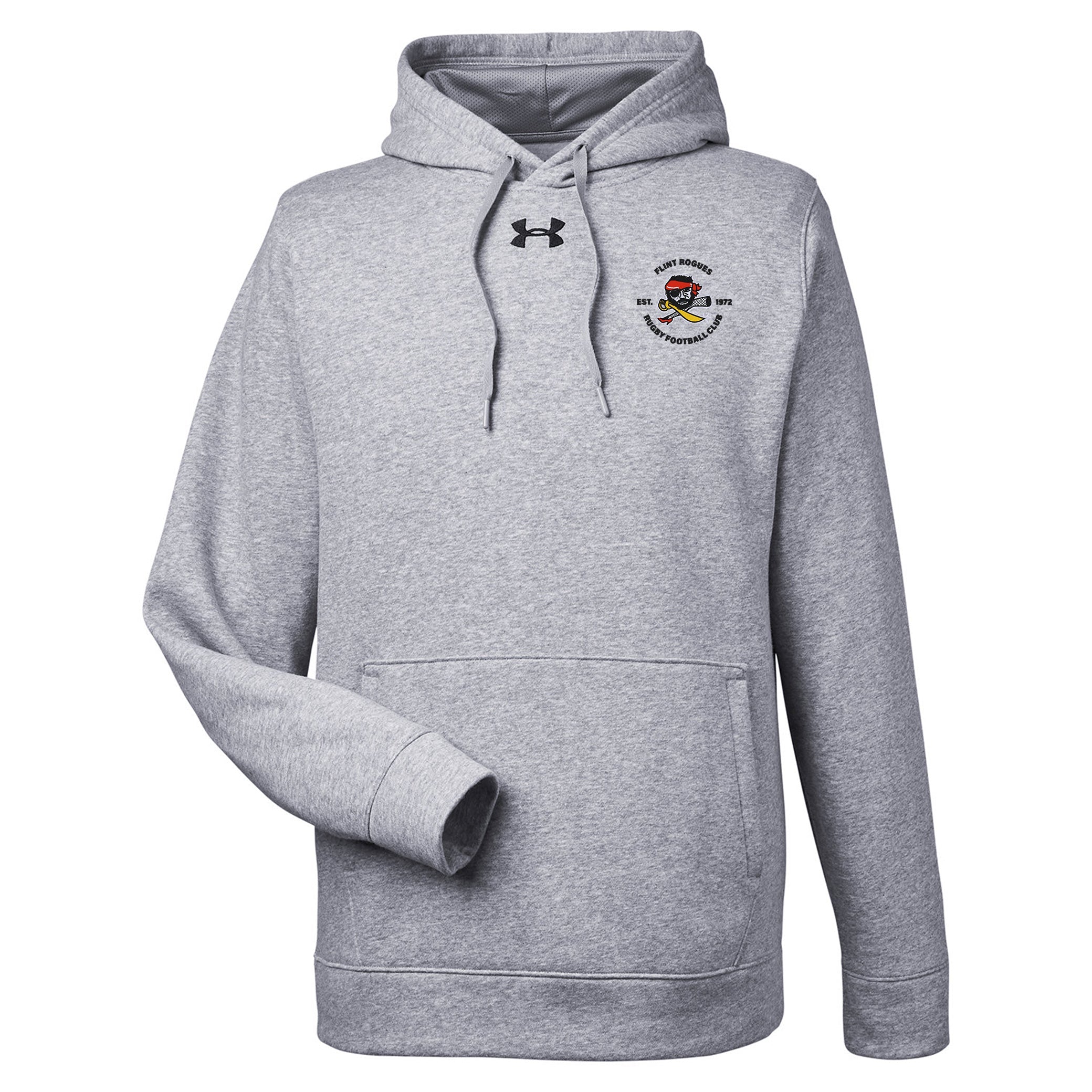Flint Rogues RFC UA Hustle Hoodie - Men's Athletic Pullover Sweatshirt for Training & Streetwear | Gym, Running & Casual Wear