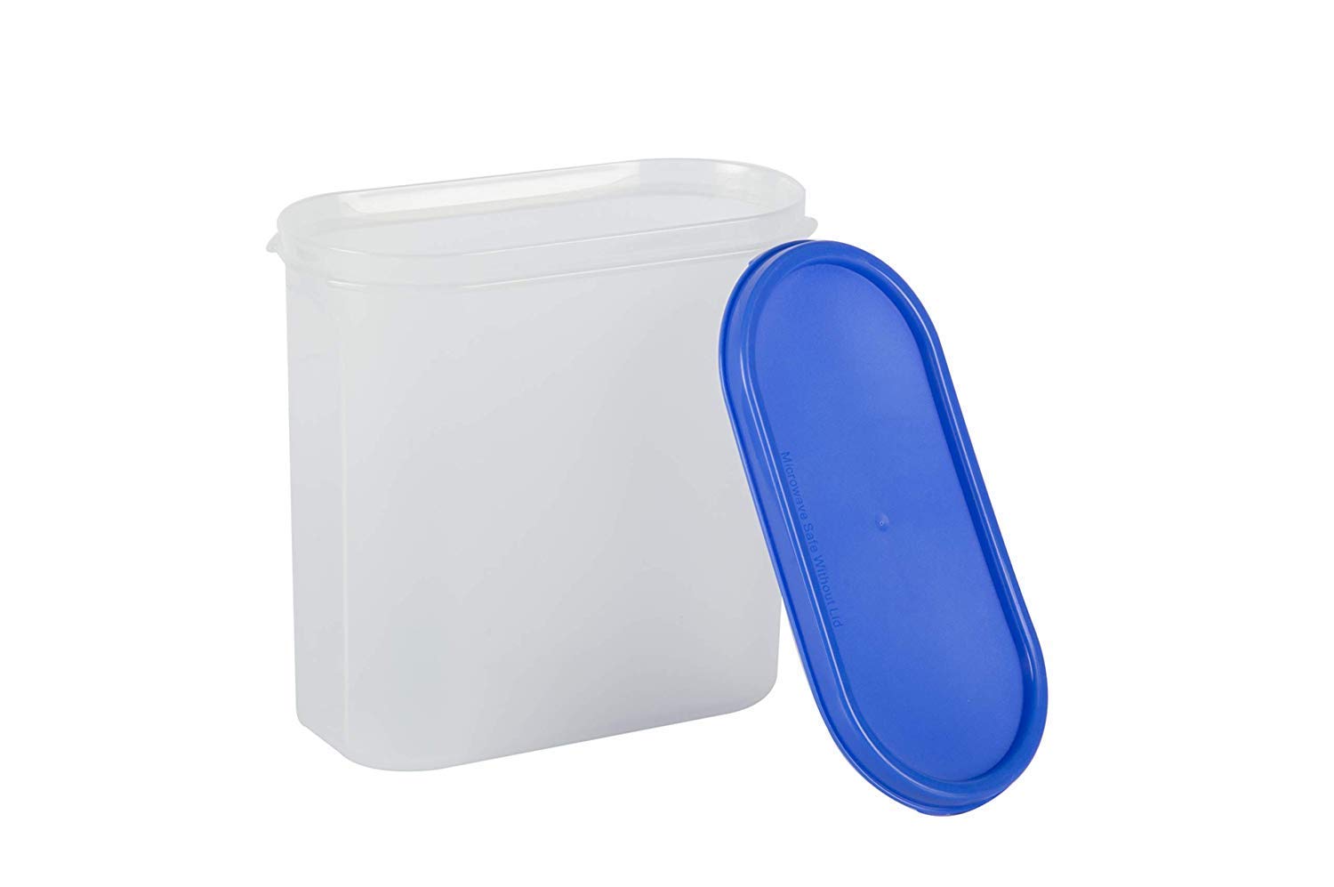 BPA-Free Plastic Airtight Kitchen Storage Containers with Lids - Stackable Modular Design for Pantry, Meal Prep & Leftovers - 1800ML (Peppy Blue, 2-Piece Set) | Perfect for Organizing Dry Food, Snacks & Baking Ingredients