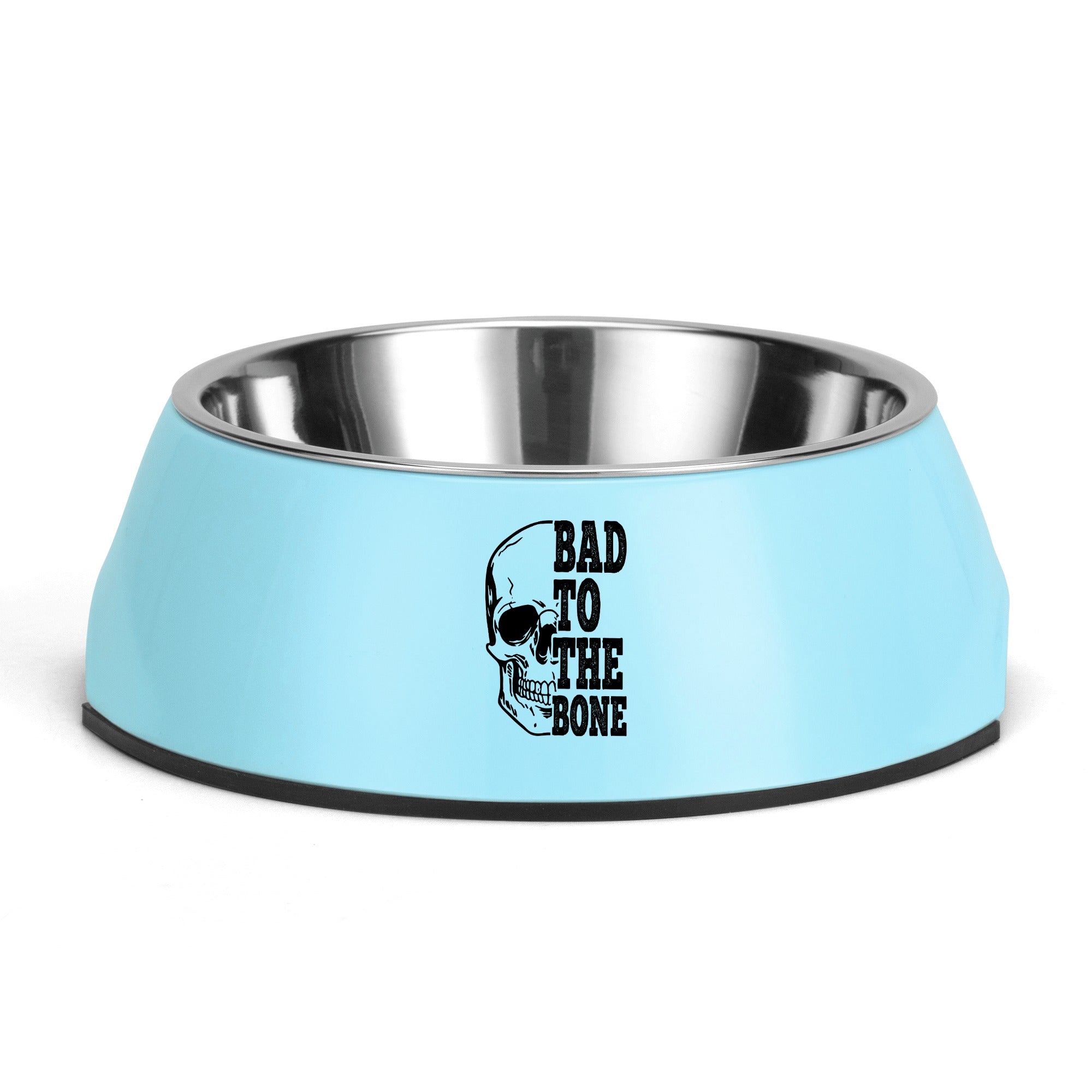 Bad To The Bone Pet Food Bowl - Durable Non-Slip Dog & Cat Dish for Large Breeds - Perfect for Indoor & Outdoor Feeding