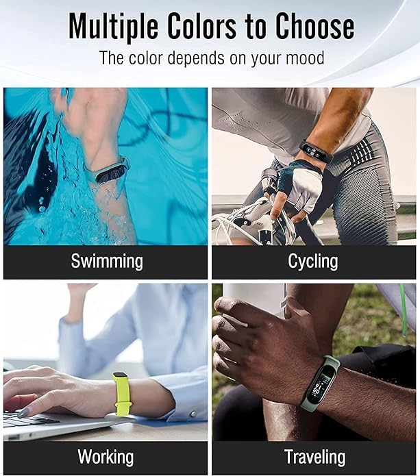 3 Pack Waterproof Replacement Bands for Xiaomi Mi Band 7/6/5 & Amazfit Band 5 - Soft Silicone Sports Wristbands for Men & Women - Perfect for Swimming, Running & Everyday Wear