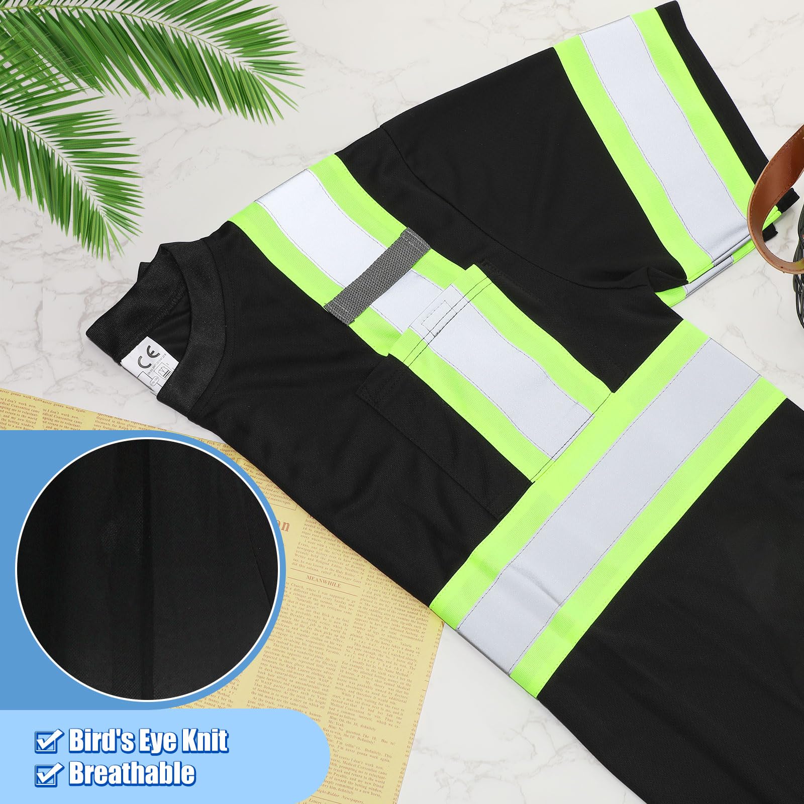 12 Pack High Visibility Reflective Safety T-Shirts - Breathable Work Shirts for Construction & Outdoor Jobs - OSHA Compliant Safety Apparel for Men & Women - Ideal for Night Work, Road Construction & Emergency Responders