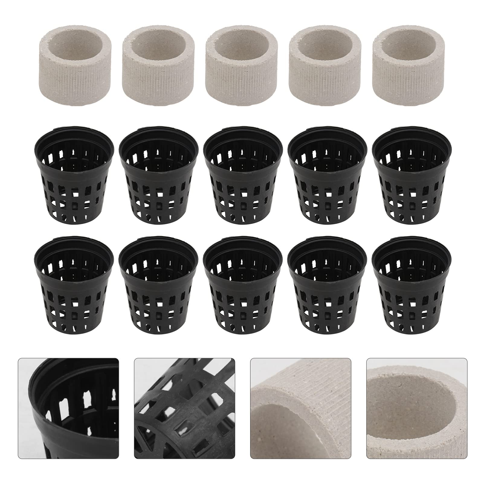 NUOBESTY 15 Pcs Aquarium Plant Anchors - 4.50X4.20X3.10cm Ceramic Water Plant Fixing Rings for Fish Tank, Aquatic Plant Holders, Breathing Rings - Perfect for Freshwater & Saltwater Aquascaping, Planted Tanks & Aquatic Gardens