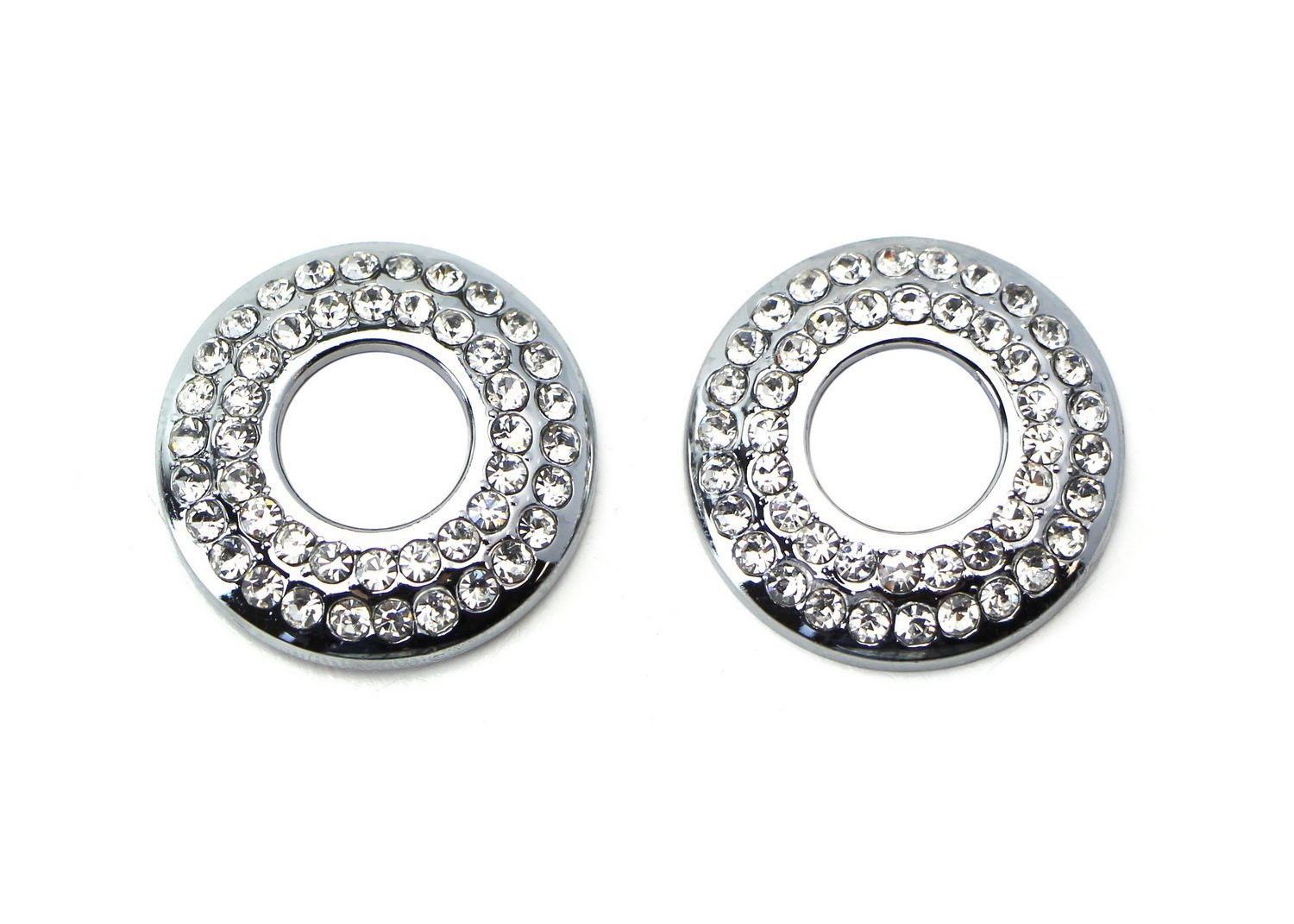 (2 Pack) Bling Crystal Alloy Door Lock Knob Ring Covers for MINI Cooper - Elegant Car Accessories for Luxury Vehicle Upgrade & Interior Decoration