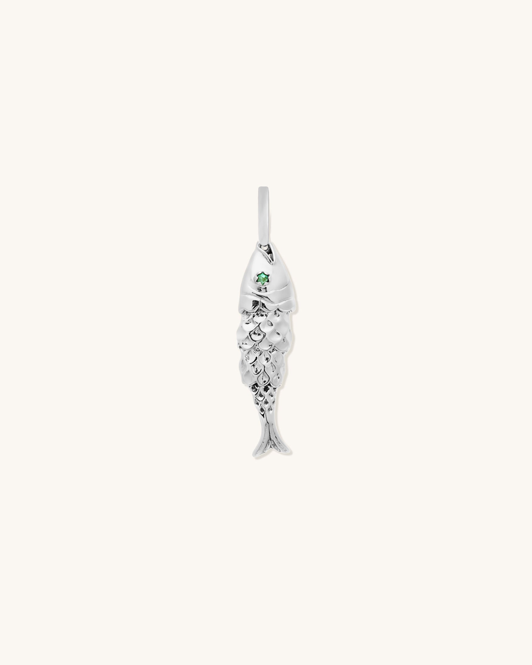 Emerald Silver Fish Pendant Necklace - Elegant Jewelry for Women, Perfect for Gifts, Parties & Everyday Wear