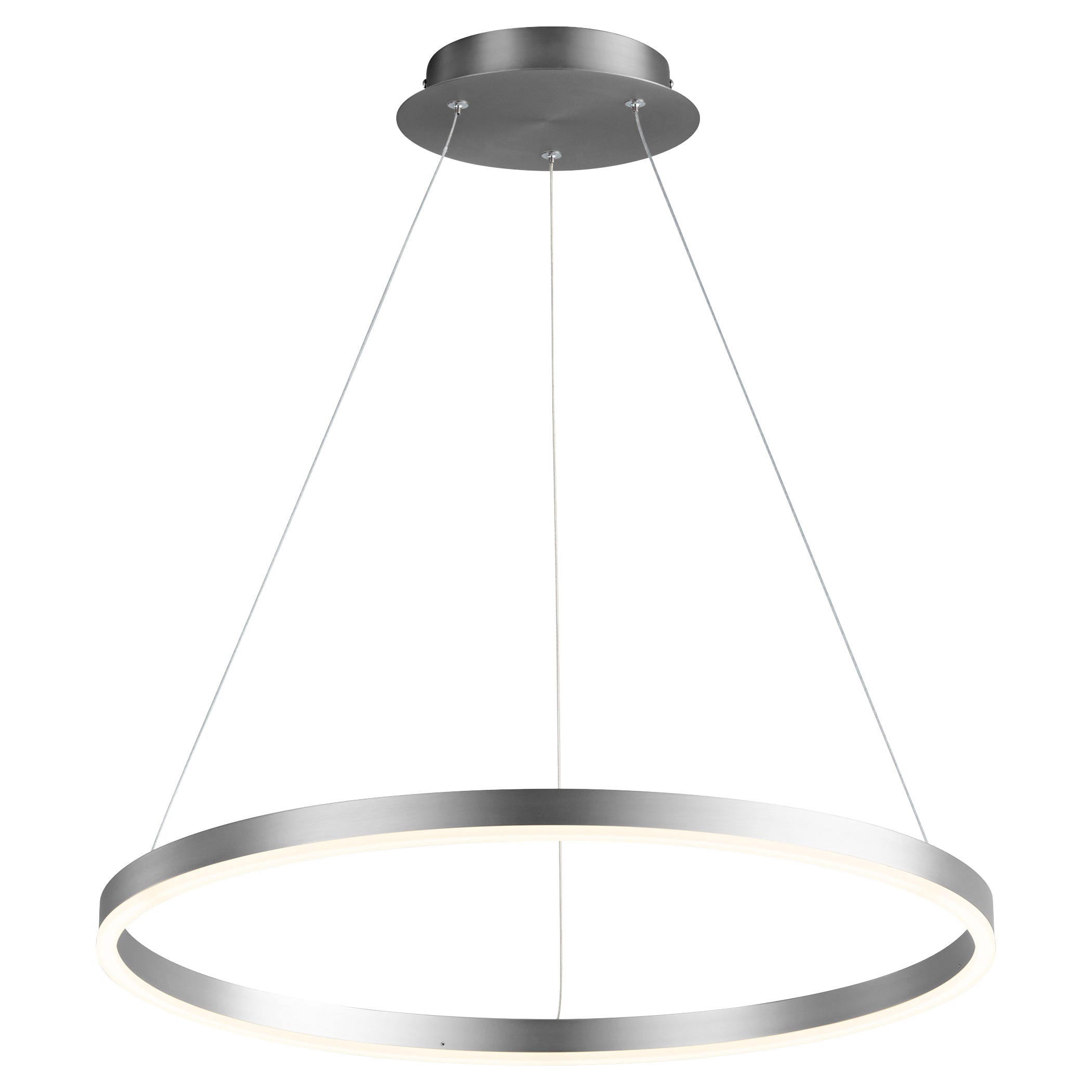 Oxygen Circulo 3 64 24 Pendants in Satin Nickel - Elegant Ceiling Light Fixtures for Living Room, Bedroom & Dining Room Decor