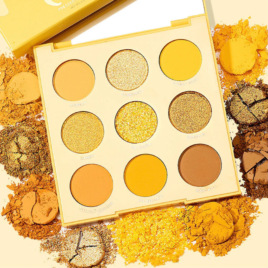 ColourPop Uh Huh Honey Eyeshadow Palette - 9 Warm Neutral & Gold Shades, Vegan & Cruelty-Free Makeup for Everyday Wear & Special Occasions