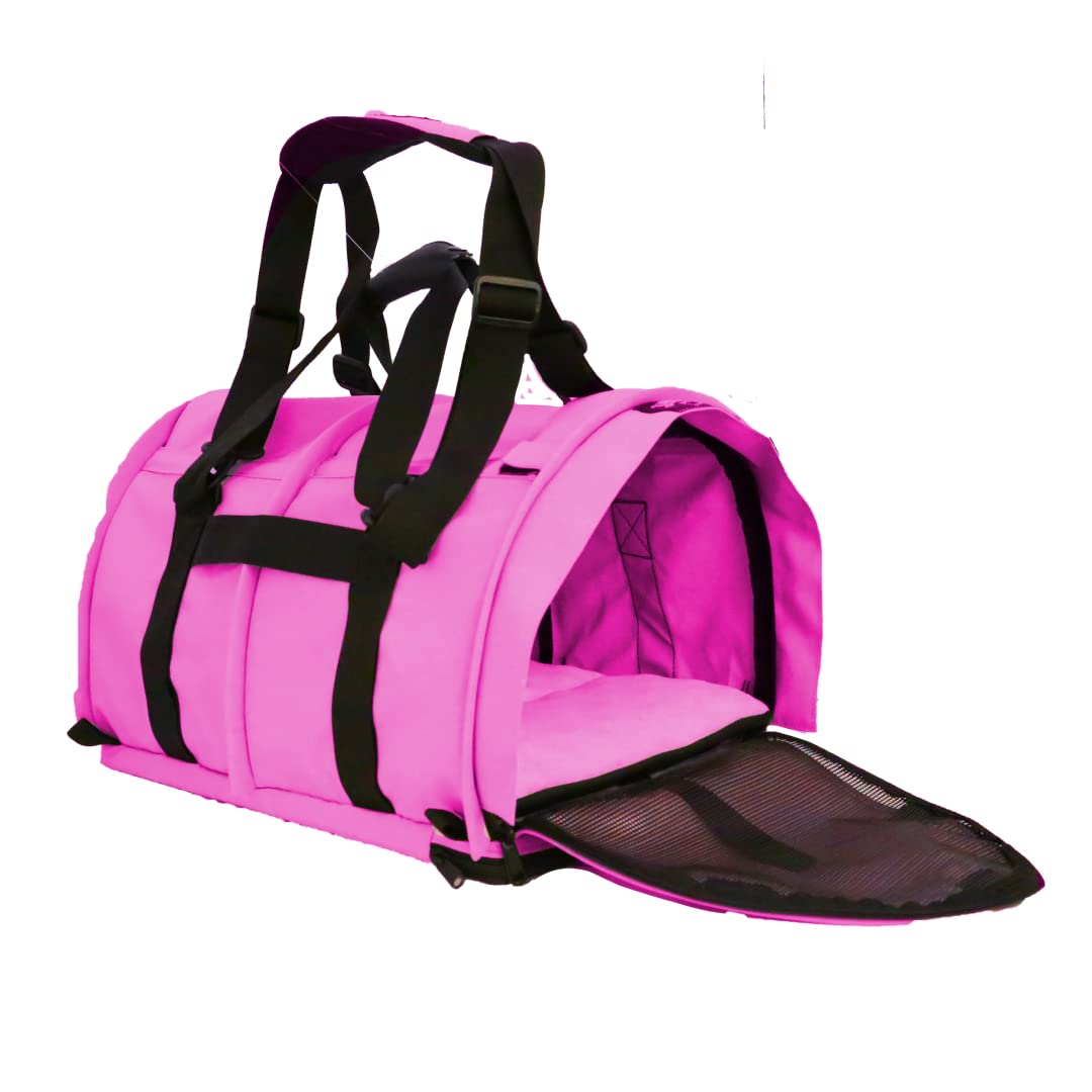 SturdiBag Large Pet Travel Carrier for Cats & Dogs - Soft Sided with Adjustable Height, Safety Clips & Seatbelt Straps | 18