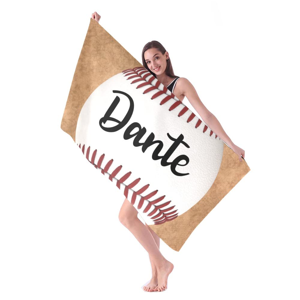 Custom Personalized Beach Towels with Name - 30x60 Inch Quick Dry Absorbent Microfiber - Sand Proof Pool Bath Towel for Kids, Girls, Boys & Adults - Perfect for Beach, Pool, Sports & Outdoor Activities