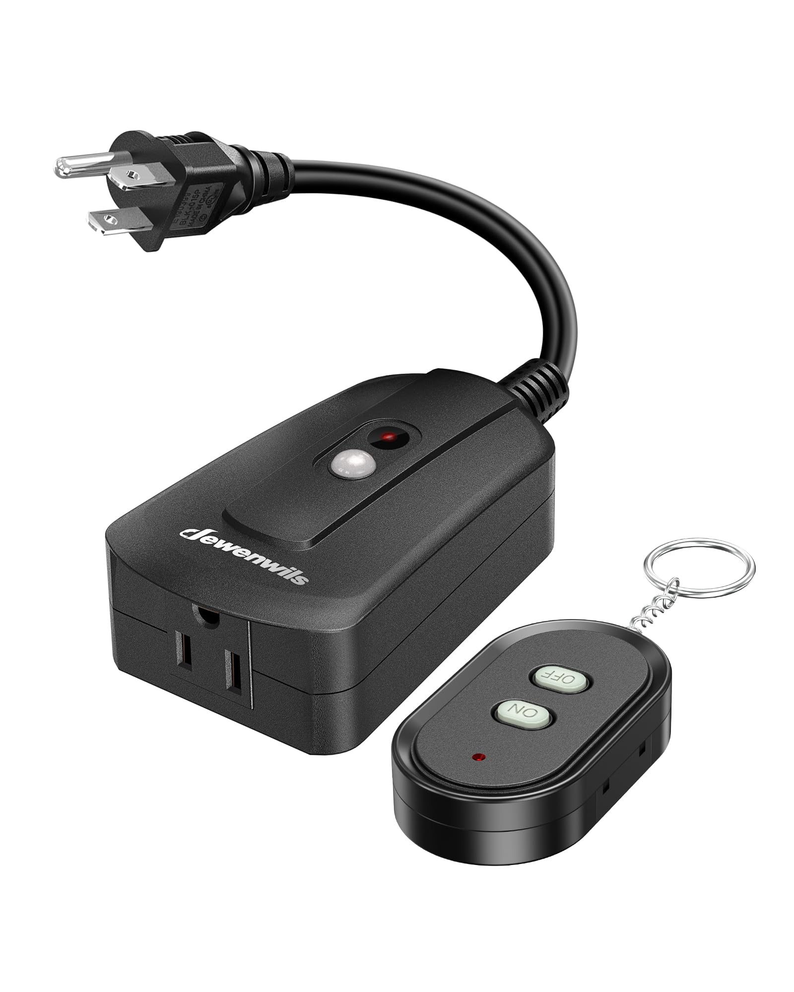 DEWENWILS Outdoor Wireless Remote Control Outlet - 15A Heavy Duty Weatherproof Remote Switch for String Lights & Outdoor Lighting (100ft Range, UL Listed) - Perfect for Patio, Garden & Holiday Decorations