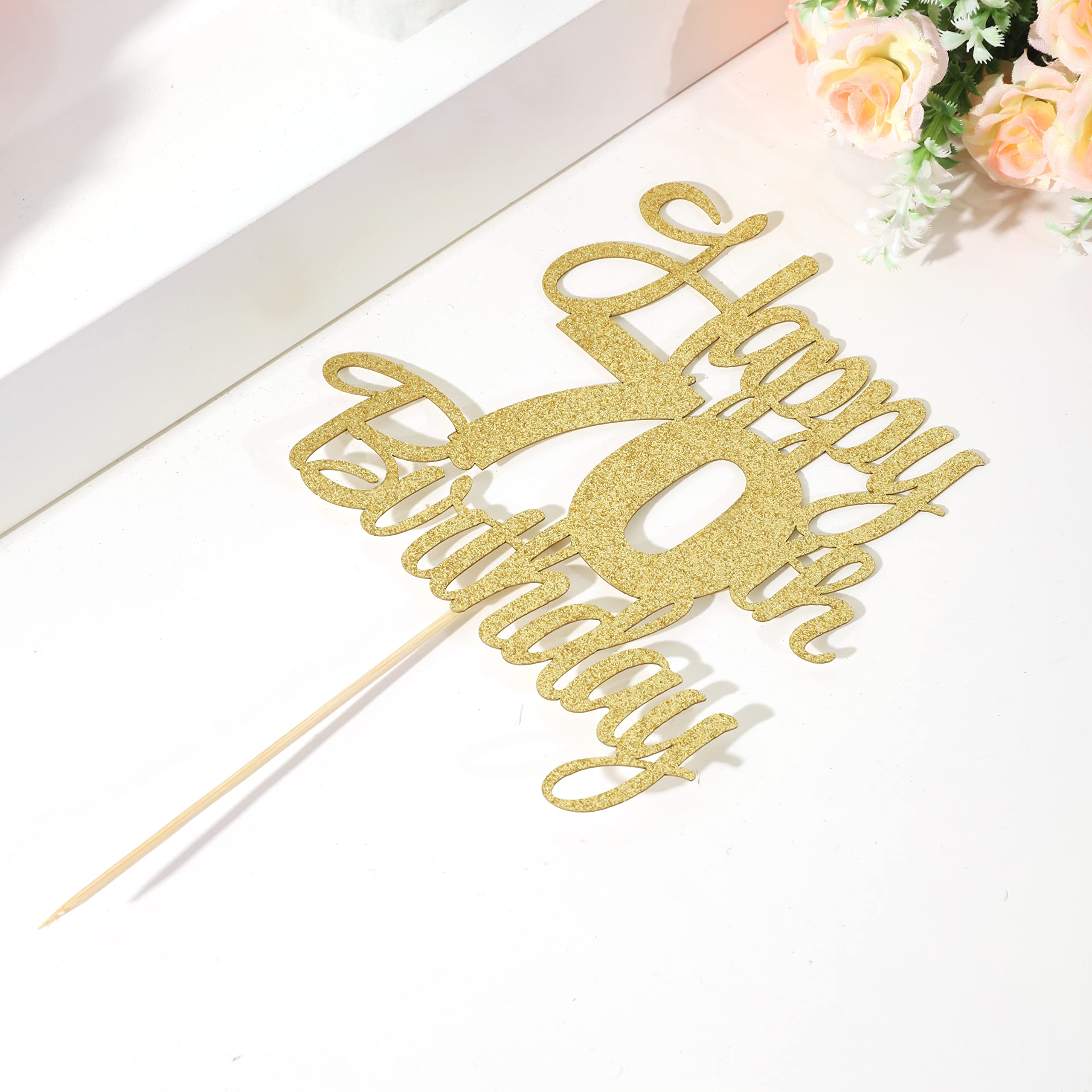 70th Birthday Cake Topper Gold - Elegant 70th Anniversary Cake Decorations for Women & Men | Perfect for Milestone Birthday Parties, Retirement Celebrations & Golden Anniversary Events