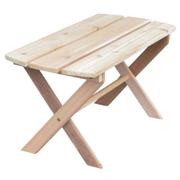 Premium Western Red Cedar Folding Coffee Table - Natural Wood Outdoor/Indoor Use - Perfect for Patio, Garden, Living Room & Small Spaces