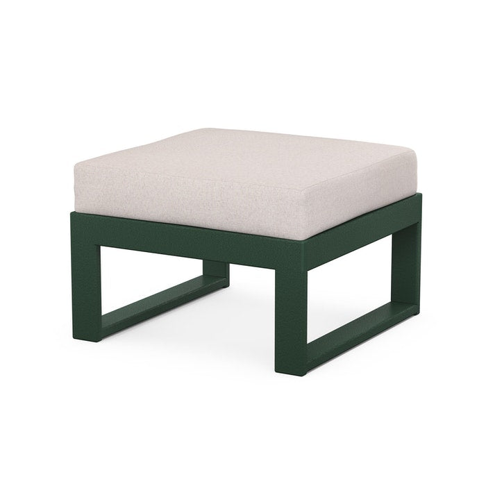 POLYWOOD Modular Outdoor Ottoman - Durable All-Weather Patio Furniture with Removable Cushion | Perfect for Poolside, Deck, Garden & Backyard Relaxation