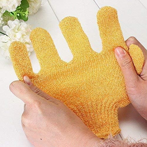Exfoliating Bath Gloves for Spa & Shower – 2 Pairs of Skin Scrubber Wash Mitts for Deep Cleansing & Massage | Perfect for Dry Skin Care & Body Exfoliation