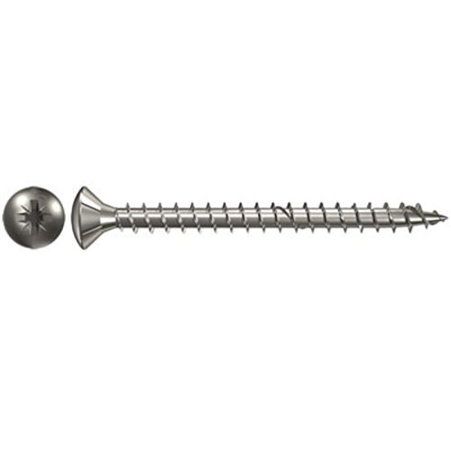 Fischer Power-Fast 4 x 50 Countersunk A2 VG PZ Lens (657343) - High-Quality Construction Screws for Woodworking, Metal Framing & DIY Projects