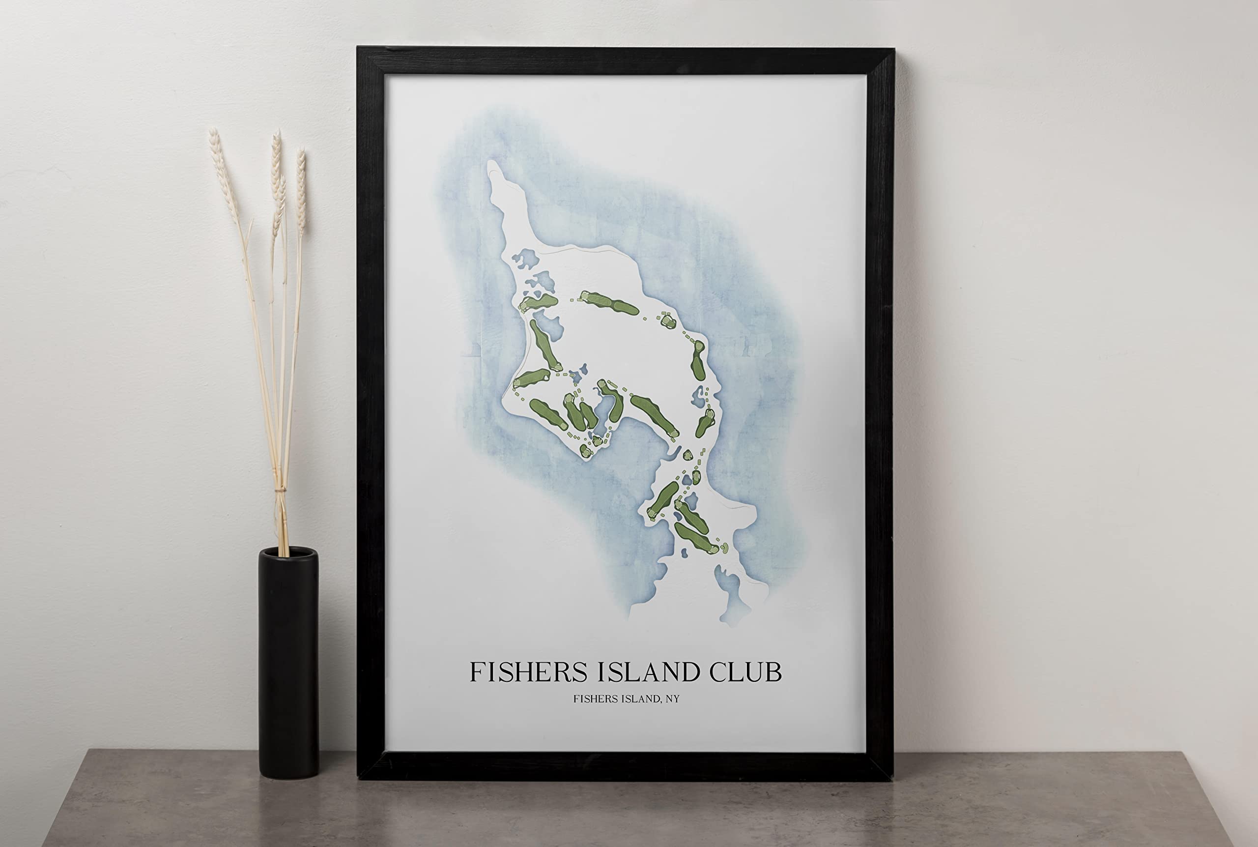 19THHOLESPORTS Framed Golf Course Print - Premium Golf Wall Art for Home & Office Decor - 8