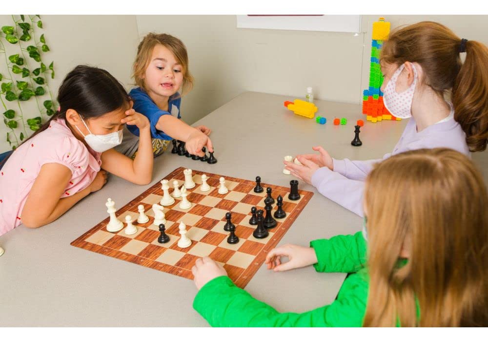 Premium Quadruple Weighted Mahogany Chess Set by The House of Staunton - Luxury Tournament Chess Board for Adults & Seniors - Perfect for Home, Office & Club Tournaments