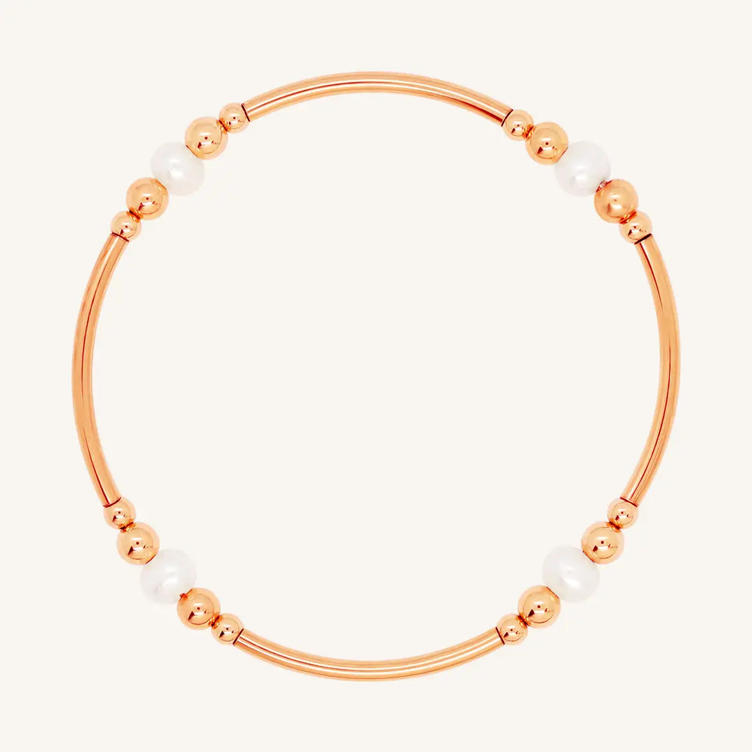 Nora Pearl Bracelet - Elegant Natural Stone Jewelry for Women, Healing Crystal Bracelet for Positive Energy & Potential - Perfect for Meditation, Yoga & Everyday Wear