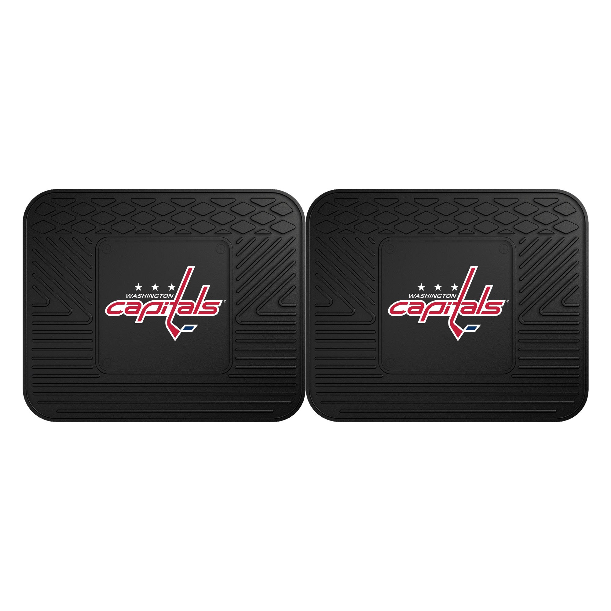 Washington Capitals NHL Team Car Floor Mats - 2-Piece Set for Front or Back Seat - Durable Custom Fit Auto Accessories for Hockey Fans - Perfect for Game Day Commutes & Road Trips