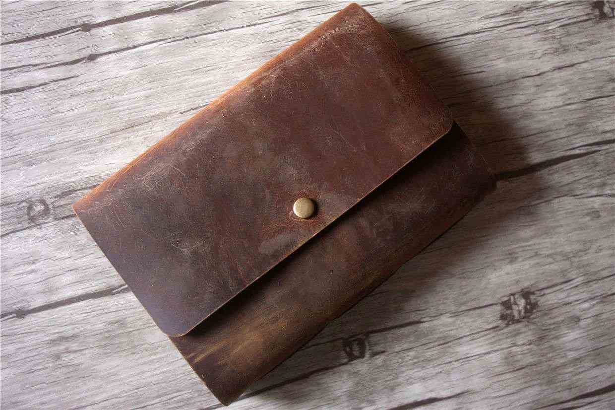 Vintage Brown Leather Journal with Antique Buttons - Personalized Handmade Notebook for Writing, Sketching & Travel - Perfect Gift for Writers & Artists