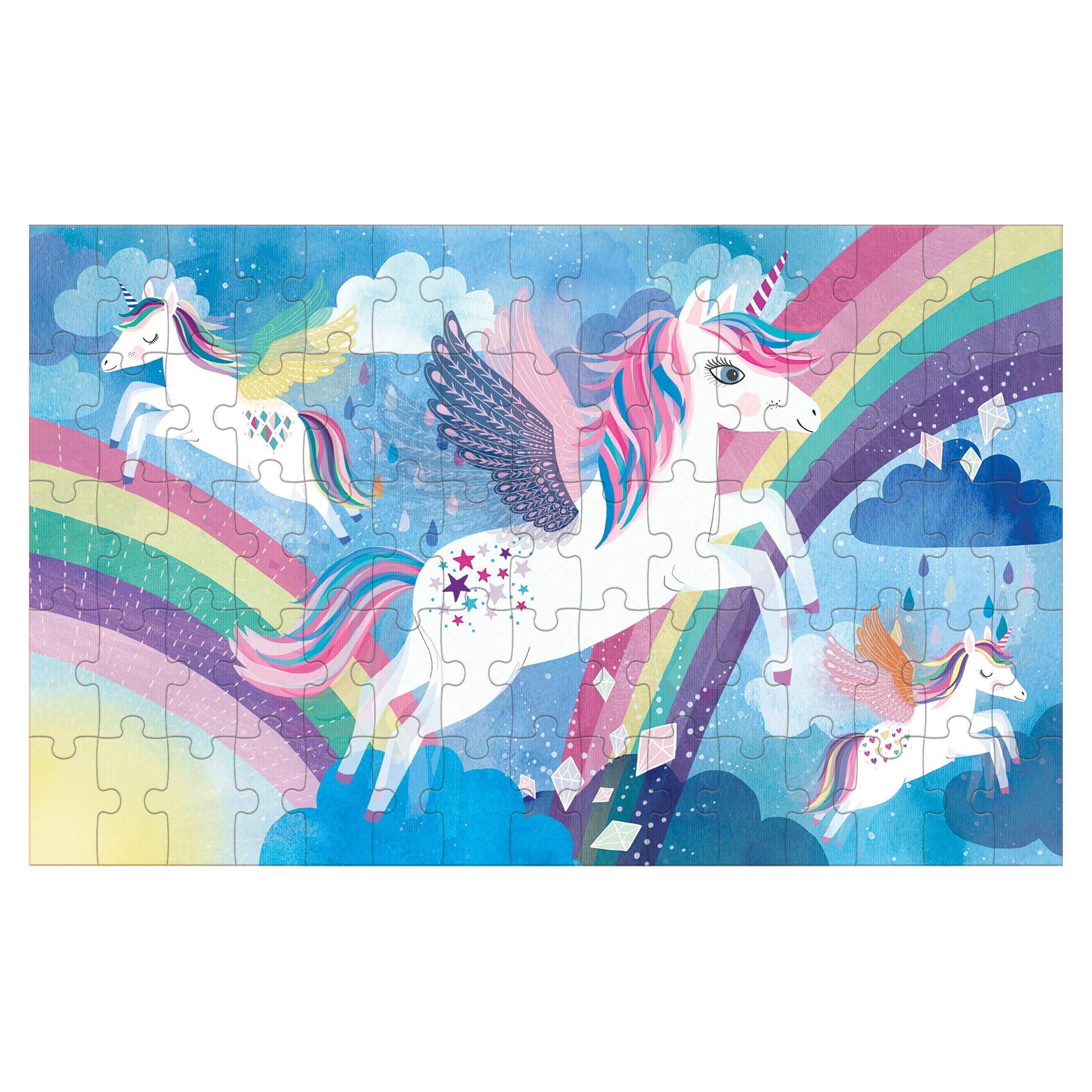 **Mudpuppy Unicorn Magic 75-Piece Lenticular Puzzle for Kids – Transforming Jigsaw Puzzle (17.75