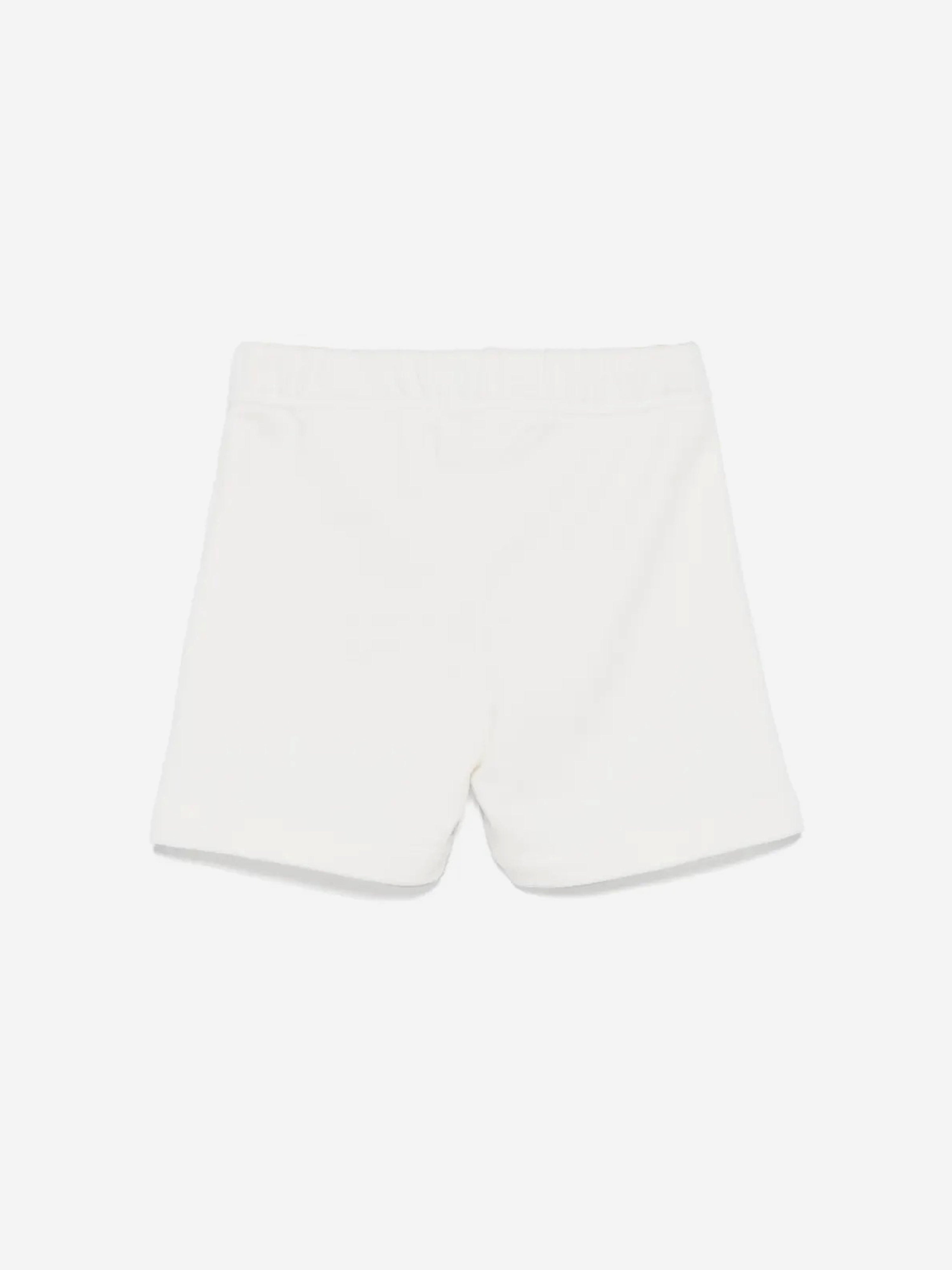 Baby Boys Bookish Sweat Shorts - White Cotton Casual Shorts for Toddlers | Perfect for Playtime, Daycare & Summer Outfits