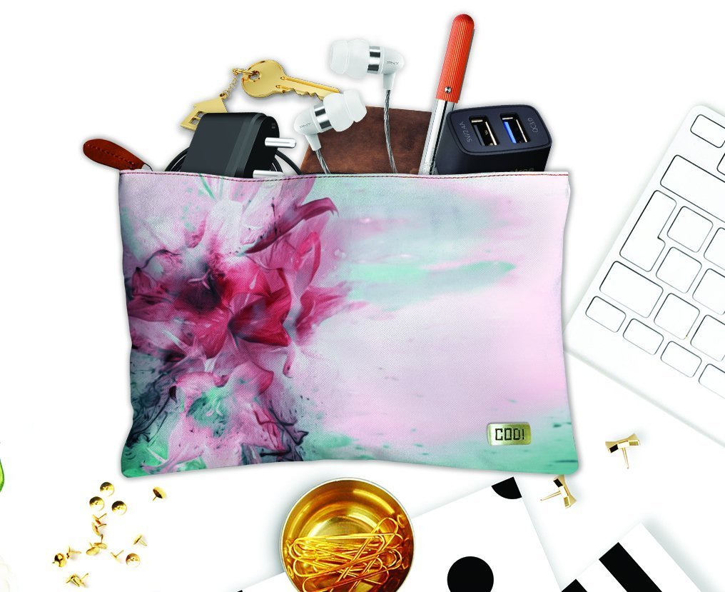 Stylish Paper Airplane Design Cosmetic Bag - Waterproof Makeup Pouch with Zipper for Travel, Stationery, Money & Jewelry Storage | Perfect Travel Organizer, Gift Idea for Women & Teens