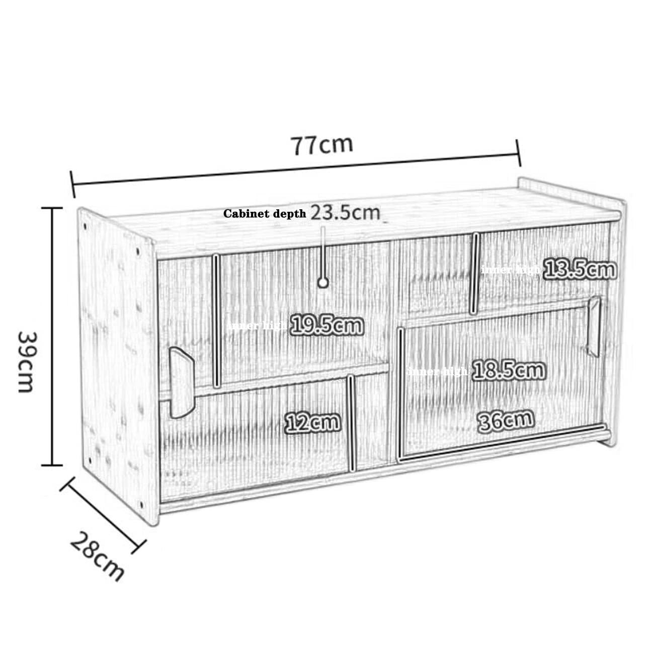 Multifunctional Wall Mounted Storage Cabinet - 77x39x28cm Wooden Wall Shelf for Kitchen Spices, Living Room Decor, Study Desk Organizer & Entryway Storage | Perfect for Home, Office & Dorm Organization