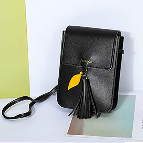 Aibearty 4 Layer Crossbody Phone Pouch - Small Leather Shoulder Bag with Tassel for Women | Perfect for Travel, Shopping & Everyday Use