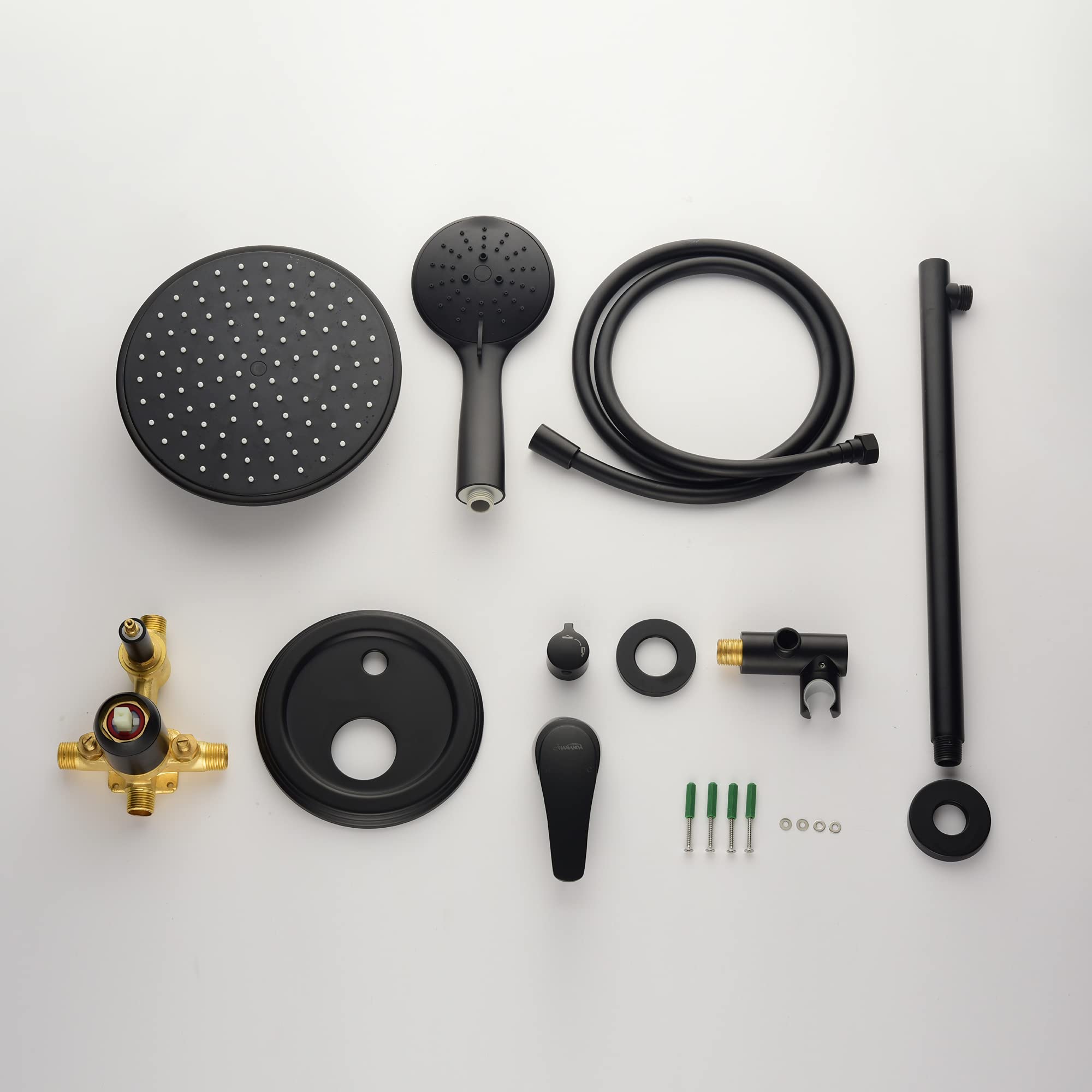 SHAMANDA Matte Black Wall Mounted Shower System - High Pressure 9