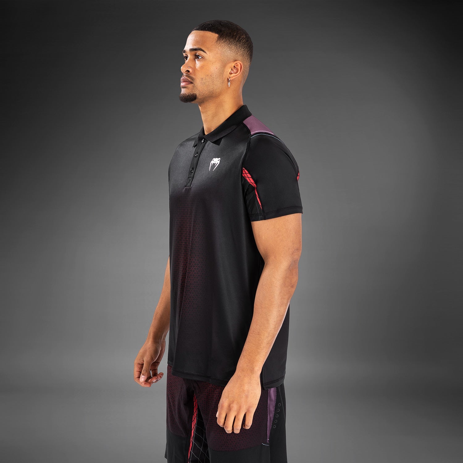Venum x Dodge Banshee Men's Dry Tech Polo Shirt - Moisture Wicking, Breathable & Lightweight - Black - Perfect for Gym, Training & Casual Wear