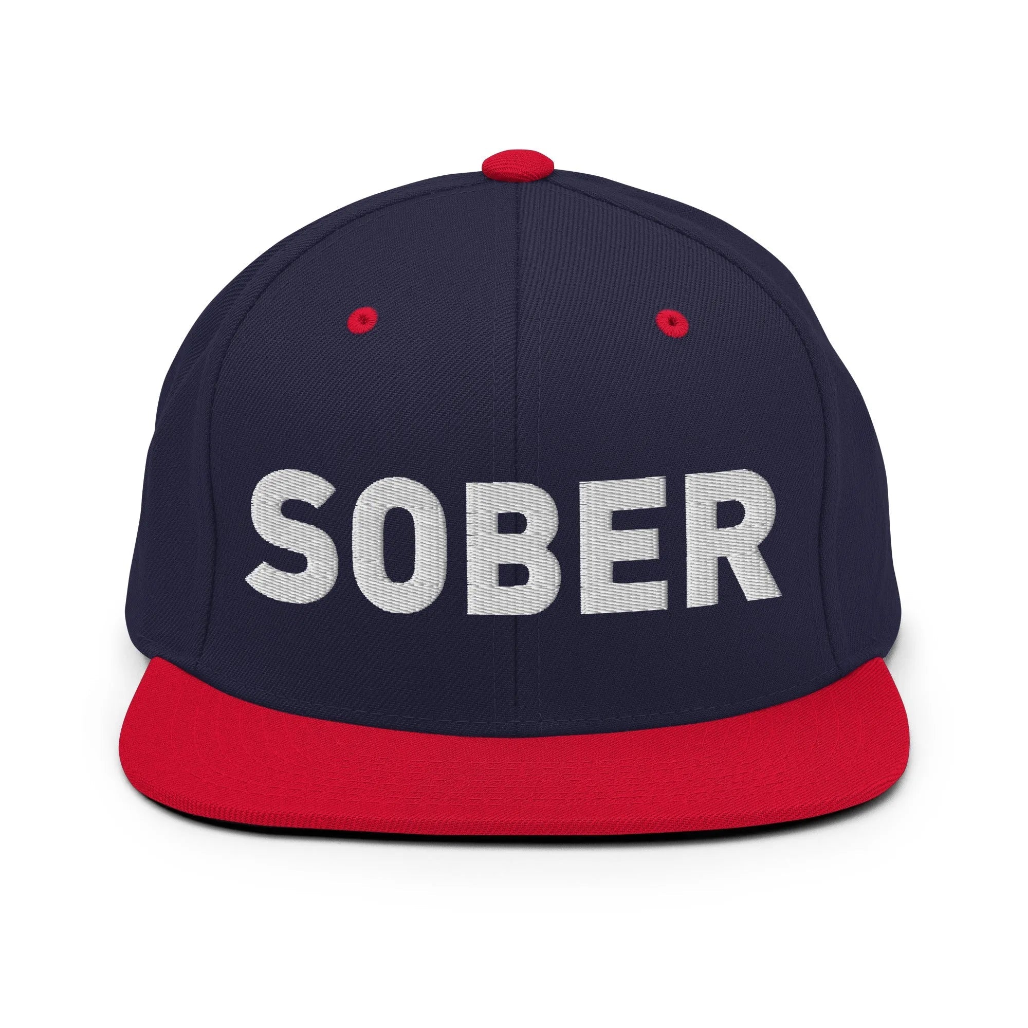 SOBER Embroidered Snapback Hat - Adjustable Dad Hat for Men & Women - Stylish Baseball Cap for Casual Wear, Sports & Outdoor Activities
