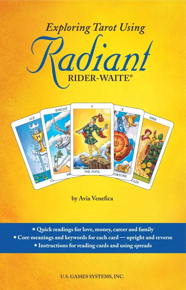 Radiant Rider Waite Tarot Deck & Guidebook - Learn Tarot Reading for Beginners, Spiritual Growth & Self-Discovery | Perfect for Meditation, Divination & Psychic Development