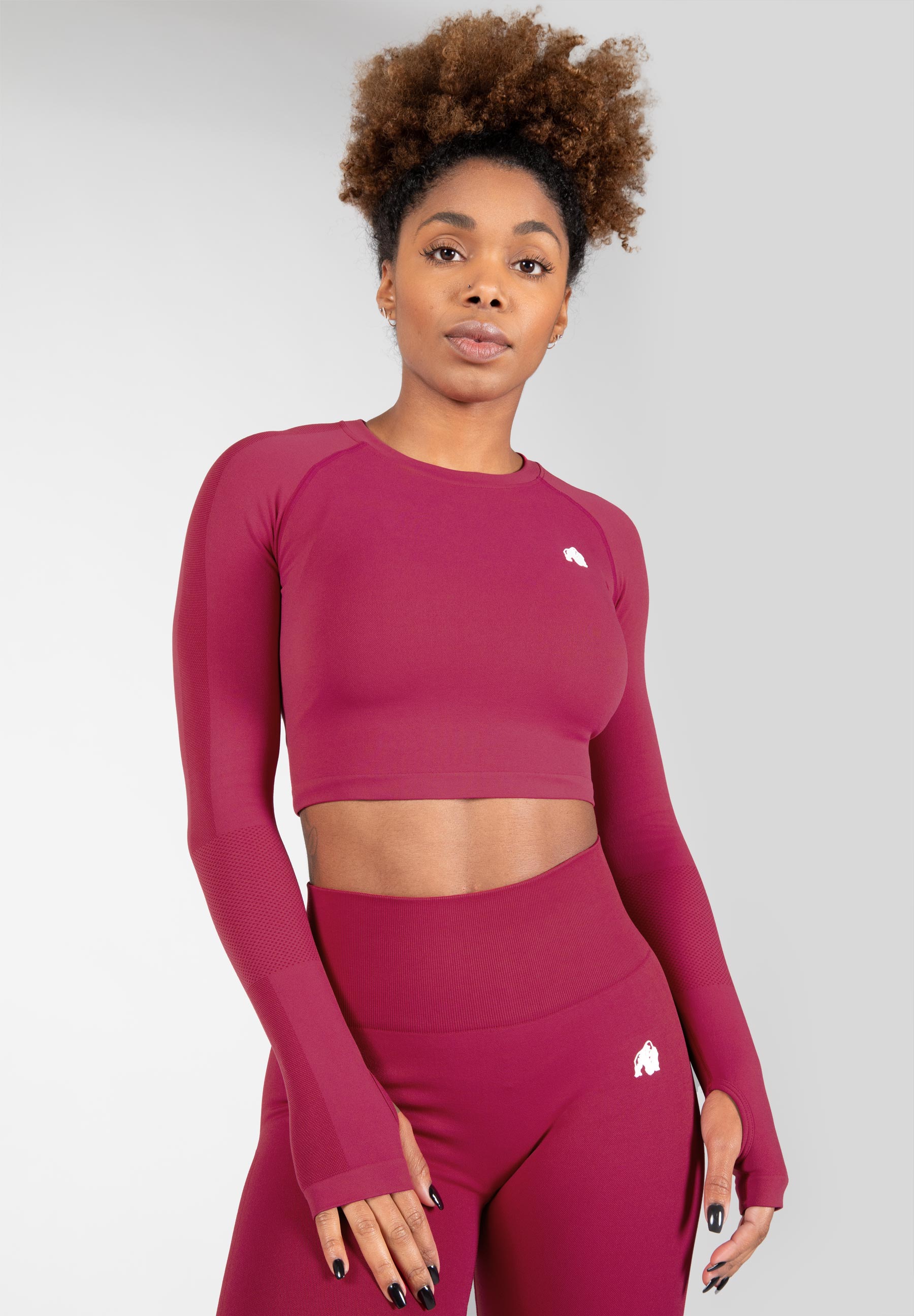 Hilton Seamless Long Sleeve Shirt for Women - Soft Stretch Fuchsia Pink Blouse - Perfect for Work, Office, and Casual Outfits