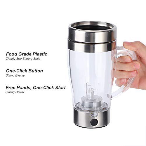 350ml Automatic Electric Self-Stirring Coffee Cup - Stainless Steel Mixing Mug for Coffee, Tea & Hot Chocolate - Perfect for Office, Travel & Home Use