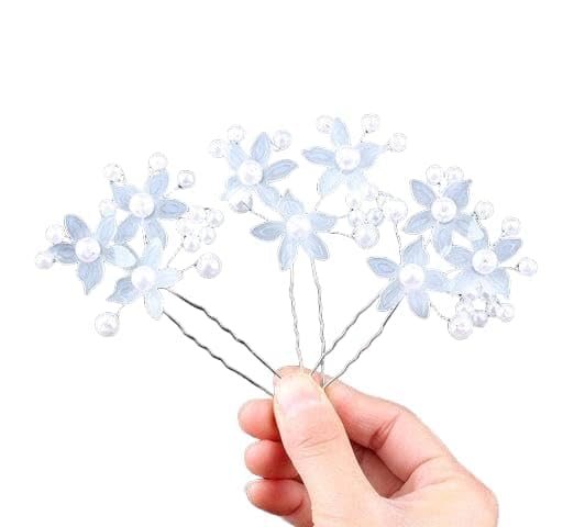 BELICIA 3-Piece Crystal Bridal Hair Accessories Set - Handmade Rhinestone Wedding Hairpins for Women, Bridesmaids & Girls (Silver) | Perfect for Weddings, Prom, Parties & Special Occasions