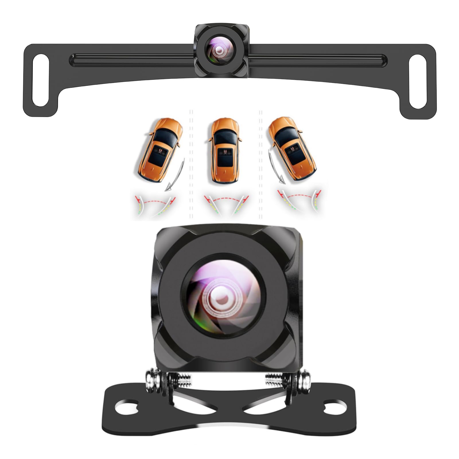 HD 170° Wide Angle Waterproof Car Backup Camera with Dynamic Guide Lines - Night Vision Rear View Camera for Vehicles, SUVs, Pickup Trucks & RVs | Perfect for Parking Assistance & Safe Reversing