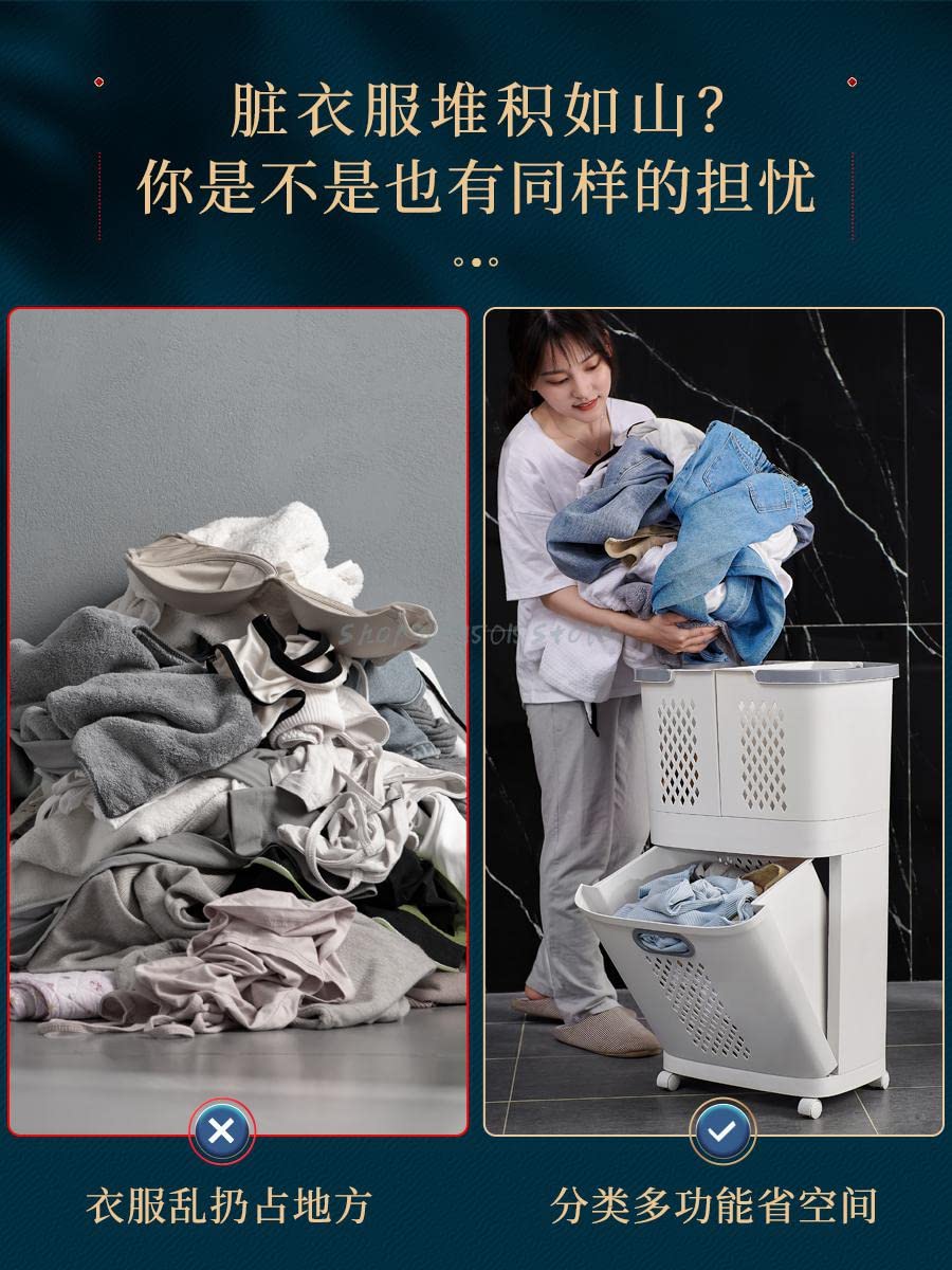 Large Laundry Hamper Basket for Dirty Clothes - Foldable Storage Organizer with Handles for Bathroom, Bedroom & Closet - Multi-Purpose Laundry Basket for Home Organization (White) - Perfect for College Dorms, Apartments & Laundry Rooms