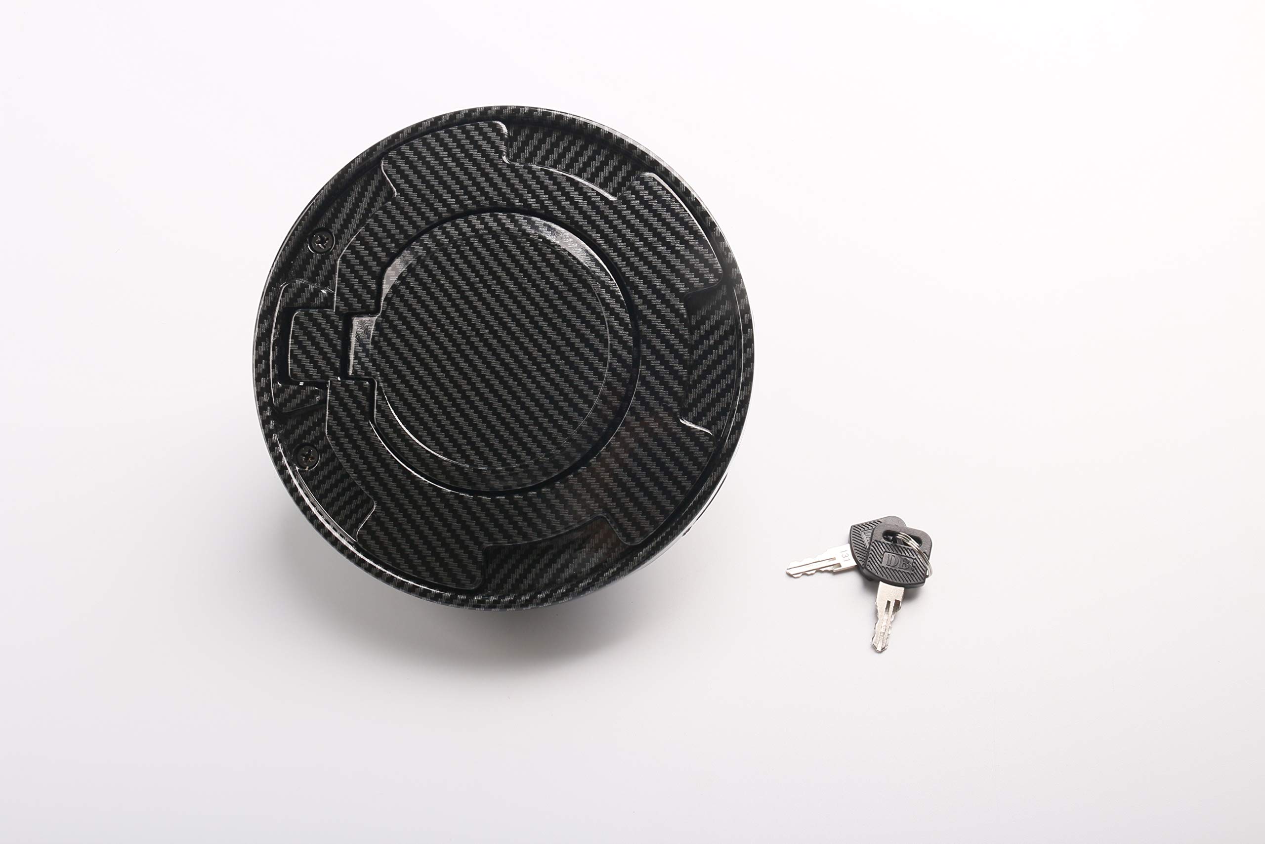 Jeep JK Locking Gas Cap Cover - Carbon Fiber Fuel Filler Door Replacement for 2007-2017 Wrangler JK | Off-Road Protection & Theft Prevention Accessory | Perfect for Trail Riding & Daily Commuting