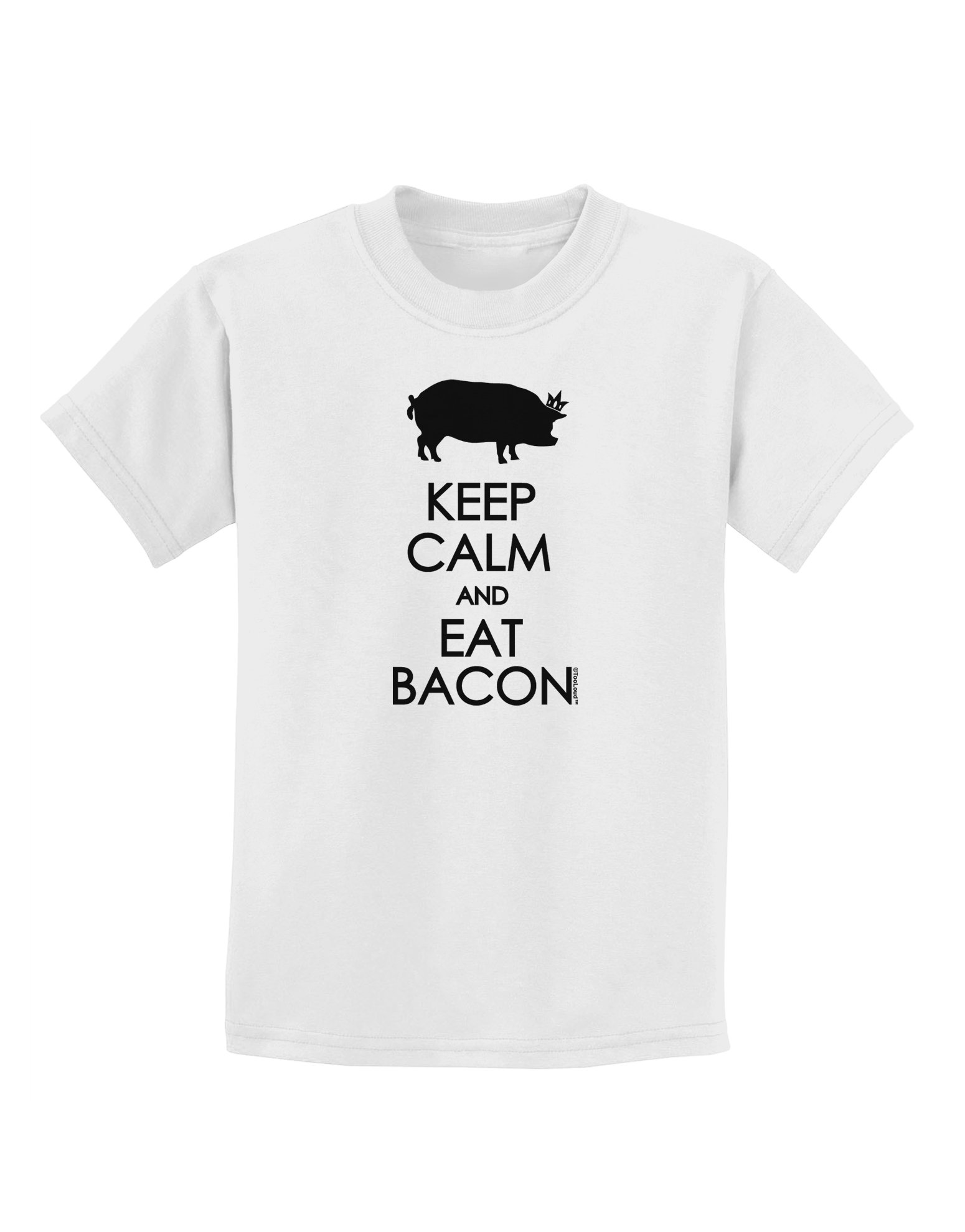 Keep Calm and Eat Bacon Kids T-Shirt - Funny Bacon Lover Graphic Tee for Boys & Girls - Perfect for School, Parties & Casual Wear