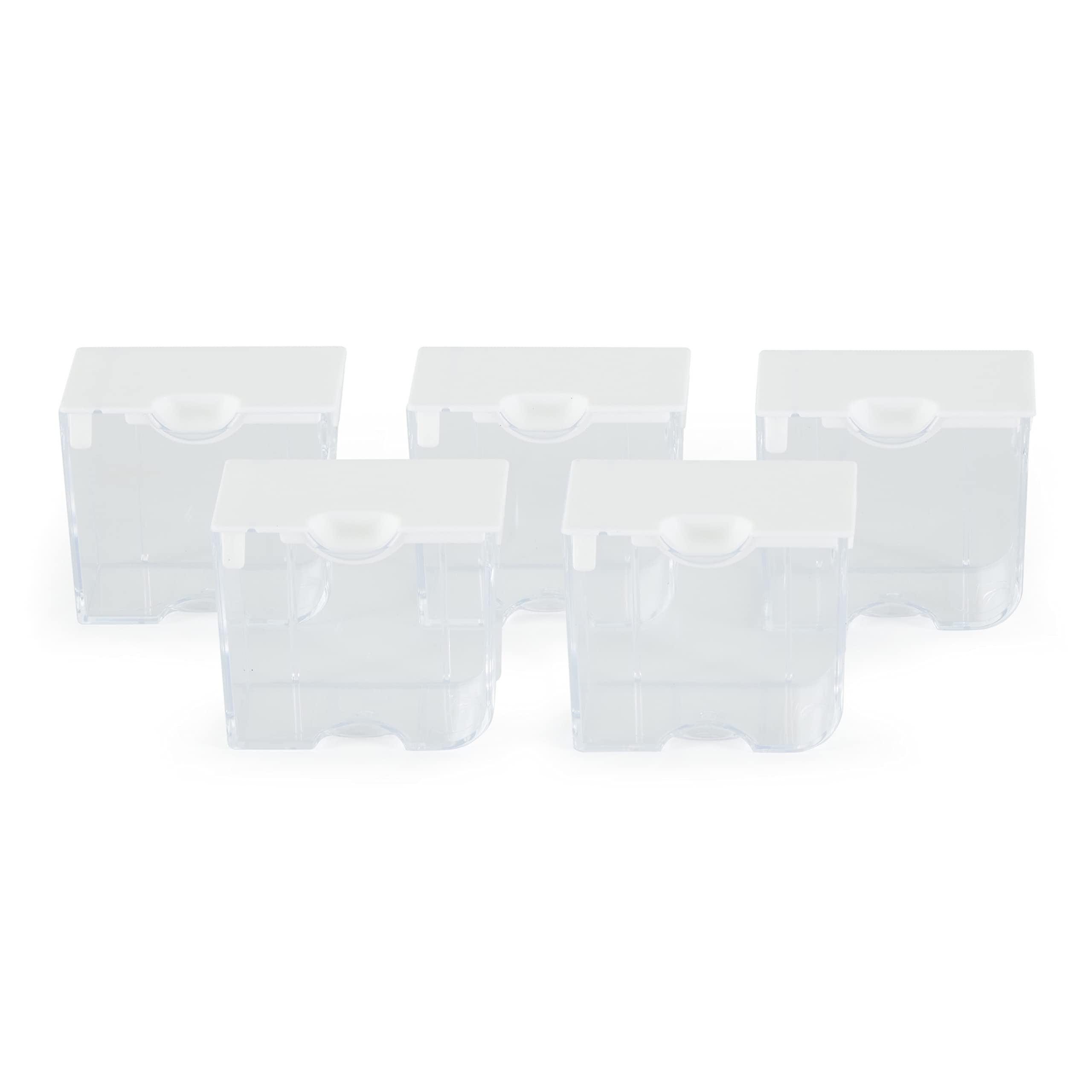Stackable Plastic Organizer Tray Set with Lids - 32 Medium Size Storage Containers for Beads, Crafts & DIY Supplies | Perfect for Jewelry Making, Scrapbooking & Home Organization