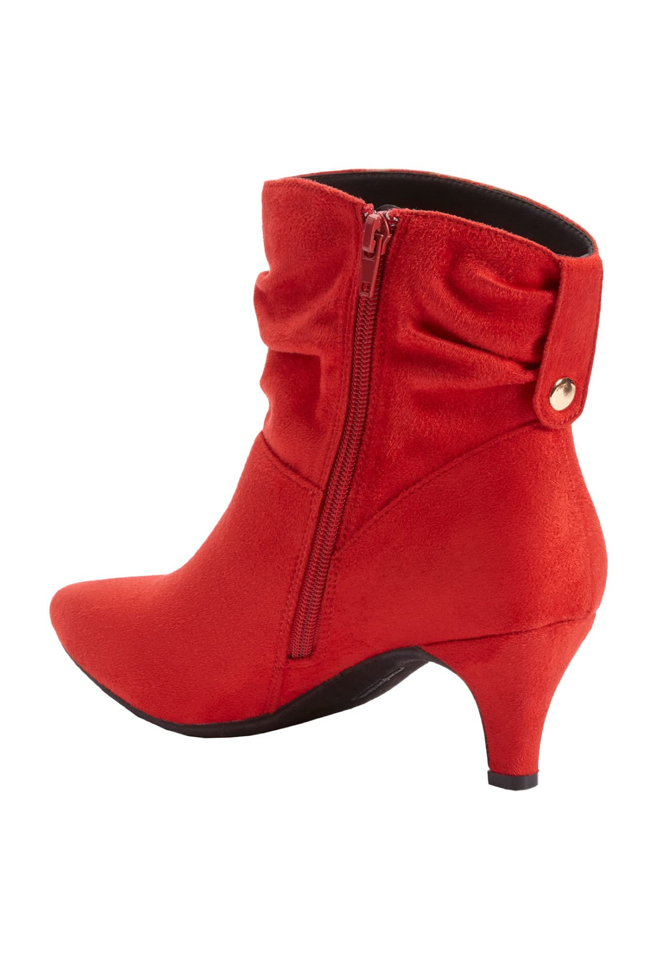 Comfortview Women's Wide Width The Kourt Bootie - Stylish Ankle Boots for Work, Casual Outfits & Fall Fashion